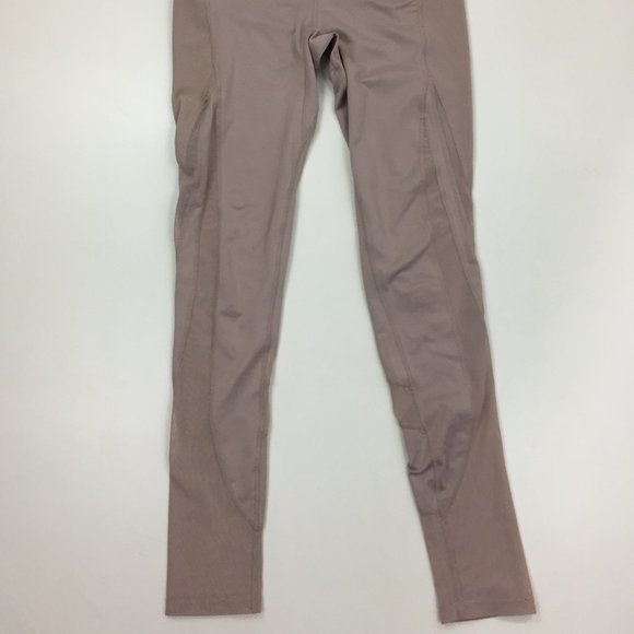 GYMSHARK Light Mauve Pink Dry Moisture Wicking Sheer Mesh Insert Leggings Pants - Picture 8 of 13